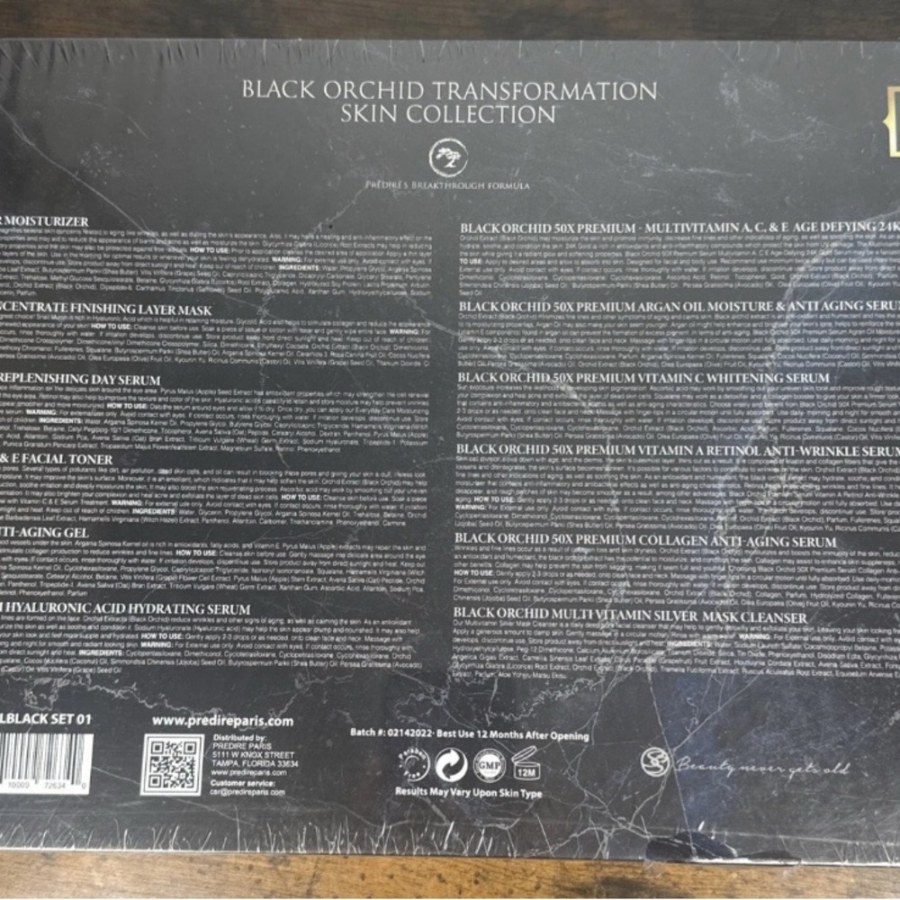 Predire Paris Black Orchid Transformation Skin Collection - Picture 2 of 2